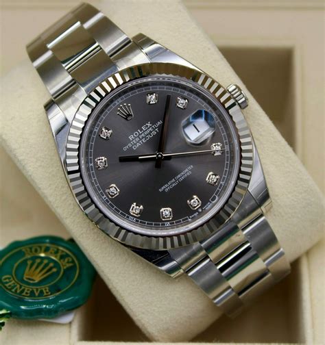 rolex datejust 41 grey diamond|rolex datejust 41 diamond numbers.